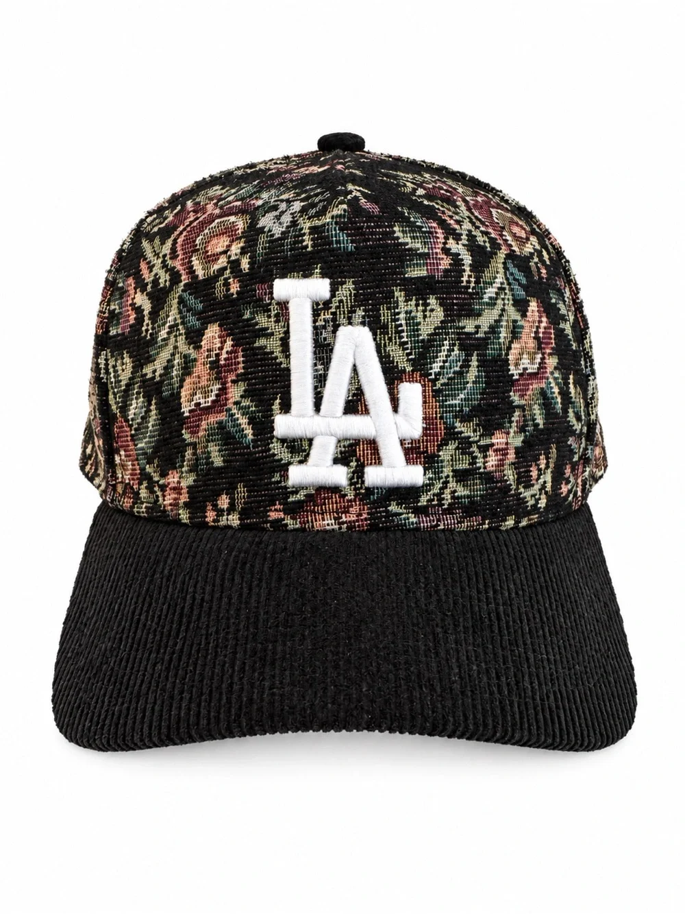 🌺New Era Floral Crown LA Script Cap with Black Brim NWOT
